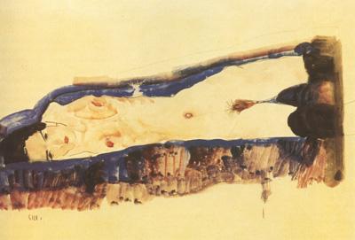 Egon Schiele Reclining Nude with Black Stockings (mk12) oil painting picture